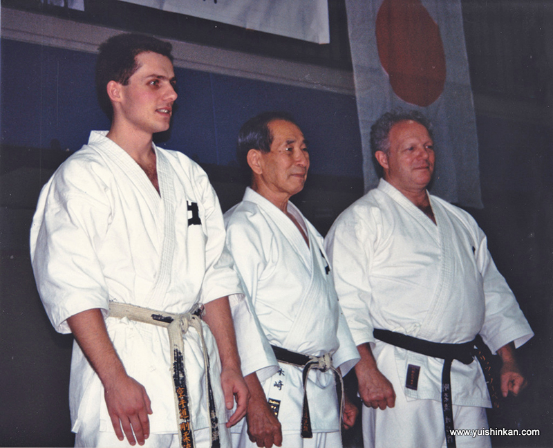 Winkler, Kisaki und Nöpel 1995 beim Kata-Seminar Ikoma, Nara-Ken